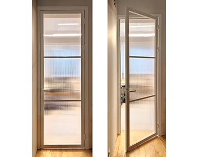 Межкомнатная дверь с рифленым стеклом 2350х750 мм